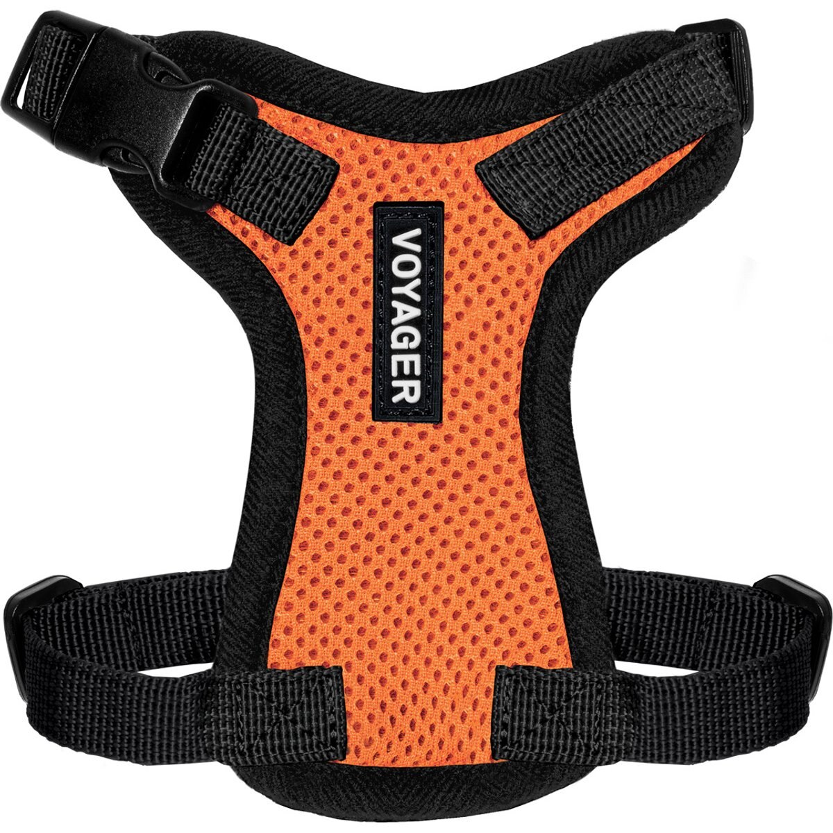 Best Pet Supplies Voyager Step-in Air Dog & Cat Harness, Orange with Black Trim, XXX-Small