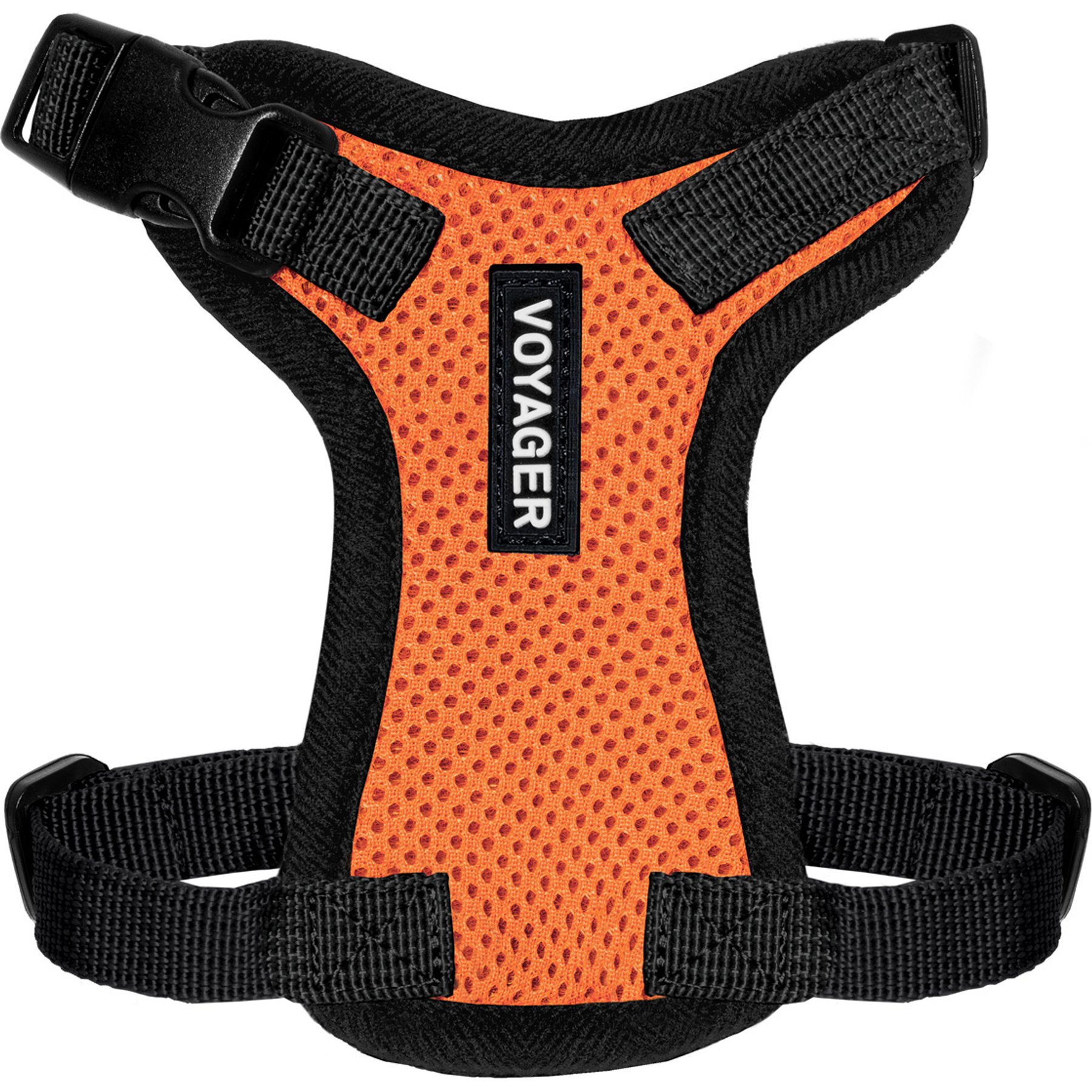 Best Pet Supplies Voyager Step-in Air Dog & Cat Harness, Orange with Black Trim, XXX-Small