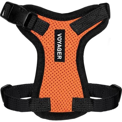 Best Pet Supplies Best Pet Supplies Voyager Step-in Air Dog & Cat Harness, Orange with Black Trim, XXX-Small