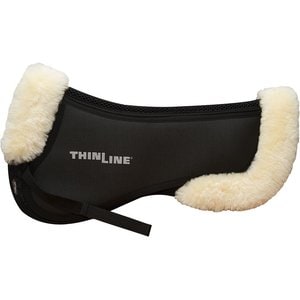 ThinLine Trifecta Horse Half Saddle Pad with Sheepskin Rolls, Natural, Medium