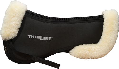 Show full view: ThinLine Trifecta Horse Half Saddle Pad with Sheepskin Rolls, Natural, Medium slide 2 of 2