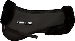 ThinLine Trifecta Horse Half Saddle Pad with Sheepskin Rolls, Black, Large slide 2 of 2