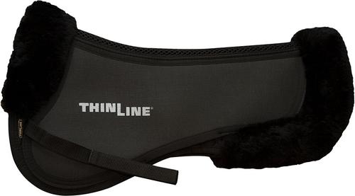 Show full view: ThinLine Trifecta Horse Half Saddle Pad with Sheepskin Rolls, Black, Small slide 2 of 2