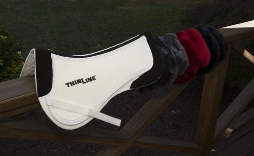 Show full view: ThinLine Trifecta Expressions Horse Half Saddle Pad, White, Medium slide 2 of 2