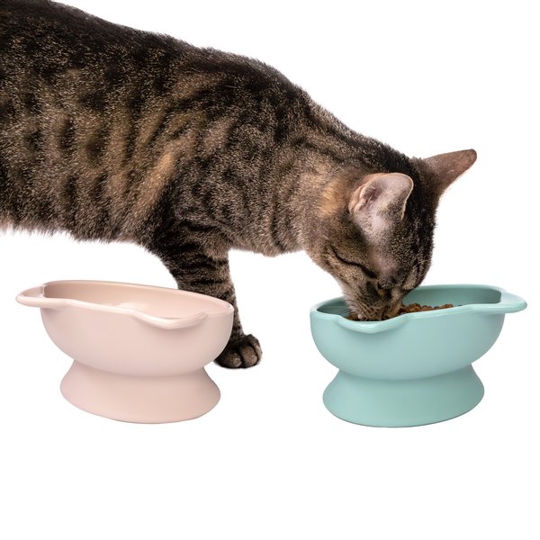Kitty City Cat Ear Elevated Cat Bowls
