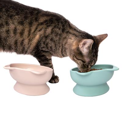 Show full view: Kitty City Cat Ear Elevated Cat Bowls, Pink & Teal Blue, 6.5-oz, 2 count slide 3 of 12