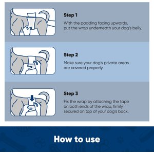 American Kennel Club Disposable Male Dog Wraps with Wetness Indicator, 50 count, Small