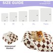 Show in main carousel: Lesure Waterproof Calming Double-Sided Jacquard Shag & Soft Sherpa Fleece Furniture Protector Dog & Cat Blanket, Brown, Large slide 5 of 8