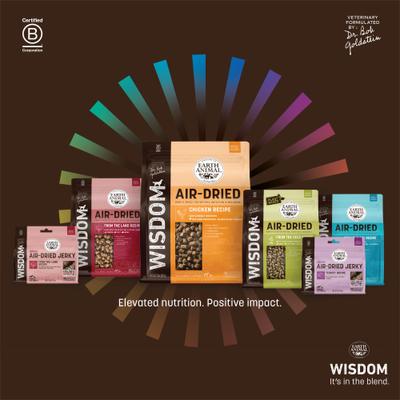 Show full view: Earth Animal Wisdom Air-Dried From the Air Recipe with Quail, Duck, & Goose Premium Natural Jerky Strips Dog Treats, 4-oz bag slide 8 of 10