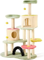 PXZEE 55-in Flower Cat Tree with Sisal Scratching Posts