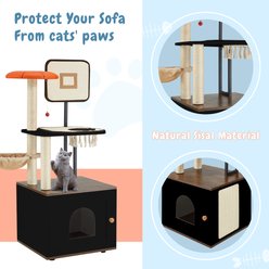 PXZEE 50-in Cat Tree with Litter Box Enclosure slide 2 of 7