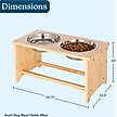 Show in main carousel: Pet Adobe Elevated Bamboo Stand Stainless Steel Dog Bowl Set, Natural, 5.5-cup slide 4 of 7