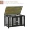 Show in main carousel: jansno End Table Dog Crate with Openable Top, Black/Brown slide 3 of 8