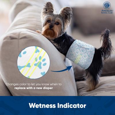 Show full view: American Kennel Club Disposable Male Dog Wraps with Wetness Indicator, 50 count, Small slide 6 of 10