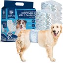 American Kennel Club Disposable Male Dog Wraps with Wetness Indicator, 50 count, Medium