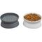 Show in main carousel: Kitty City Slow-Feed Elevated Cat Bowls, White & Grey, 6.5-oz, 2 count slide 1 of 12