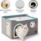 Show in main carousel: Bedsure Cat Cave with Fluffy Ball & Scratch Pad Plush Sherpa Foldable Cat House, Widen, Grey slide 6 of 8