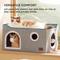 Show in main carousel: Bedsure Cat Cave with Fluffy Ball & Scratch Pad Plush Sherpa Foldable Cat House, Widen, Grey slide 4 of 8