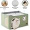Show in main carousel: Bedsure Cat Cave with Fluffy Ball & Scratch Pad Plush Sherpa Foldable Cat House, Widen, Green slide 4 of 7
