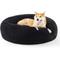 Show in main carousel: Bedsure Calming Fluffy Plush Faux Fur Orthopedic Anti-Slip Donut Dog & Cat Bed, Black, Medium slide 1 of 8