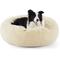 Show in main carousel: Bedsure Calming Fluffy Plush Faux Fur Orthopedic Anti-Slip Donut Dog & Cat Bed, Cream, Large slide 1 of 8