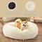 Show in main carousel: Bedsure Calming Fluffy Plush Faux Fur Orthopedic Anti-Slip Donut Dog & Cat Bed, Cream, Medium slide 3 of 8