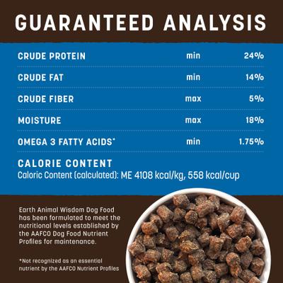 Show full view: Earth Animal Wisdom Air-Dried From the Air Recipe with Quail, Duck, & Goose Premium Natural Dog Food, 128-oz bag slide 5 of 11