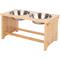 Show in main carousel: Pet Adobe Elevated Bamboo Stand Stainless Steel Dog Bowl Set, Natural, 5.5-cup slide 1 of 7