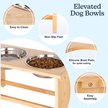 Show in main carousel: Pet Adobe Elevated Bamboo Stand Stainless Steel Dog Bowl Set, Natural, 5.5-cup slide 3 of 7