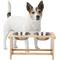 Show in main carousel: Pet Adobe Elevated Bamboo Stand Stainless Steel Dog Bowl Set, Natural, 5.5-cup slide 2 of 7