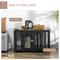 Show in main carousel: jansno End Table Dog Crate with Openable Top, Black/Brown slide 5 of 8