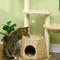 Show in main carousel: PawHut Kitty Activity Center 47-in Plush Cat Tree, Natural Wood slide 9 of 9