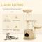 Show in main carousel: PawHut Kitty Activity Center 47-in Plush Cat Tree, Natural Wood slide 4 of 9