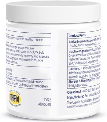 Show full view: Virbac URSOLYX Soft Chew Supplement for Large Breed Dogs, 60 count slide 3 of 10