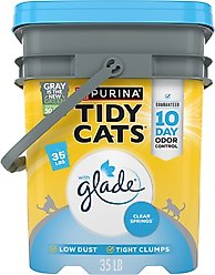 Tidy Cats Glade Clear Springs Scented Clumping Cat Litter, 35-lb pail