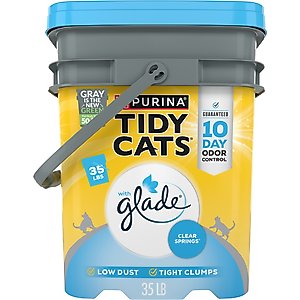 Tidy Cats Glade Clear Springs Scented Clumping Cat Litter, 35-lb pail