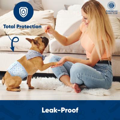 Show full view: American Kennel Club Disposable Male Dog Wraps with Wetness Indicator, 50 count, Small slide 7 of 10