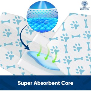 American Kennel Club Disposable Male Dog Wraps with Wetness Indicator, 50 count, Small