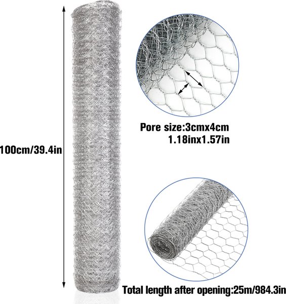 Wisfor Hardware Cloth 0.5-in Mesh Poultry Fence, 39-in x 82-ft