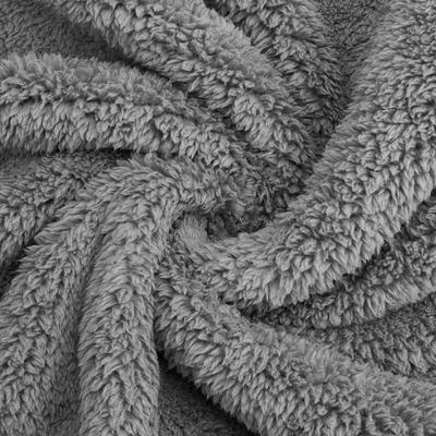 Show full view: Allisandro Ultra Soft Fluffy Sherpa Cat & Dog Blanket, Grey, 60 x 50-in slide 7 of 8
