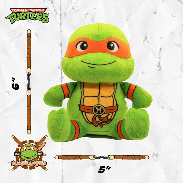 Show full view: Teenage Mutant Ninja Turtles Squeaky Michelangelo Dog Plush Toy slide 5 of 7