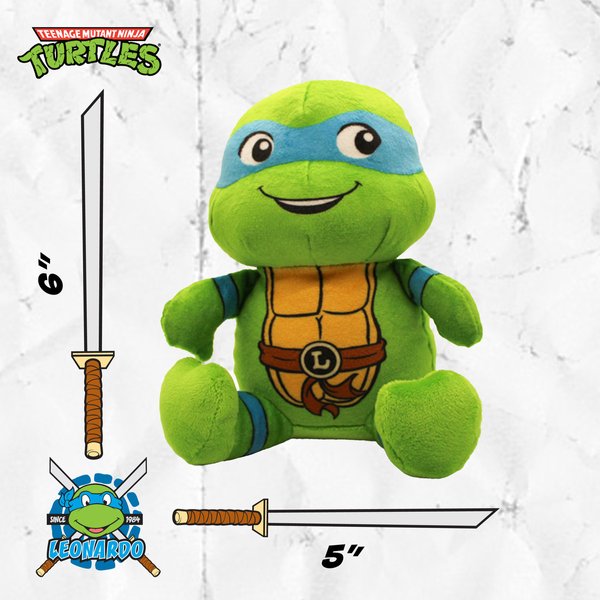 Show full view: Teenage Mutant Ninja Turtles Squeaky Leonardo Dog Plush Toy slide 5 of 7