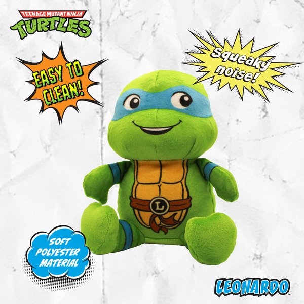 Show full view: Teenage Mutant Ninja Turtles Squeaky Leonardo Dog Plush Toy slide 2 of 7