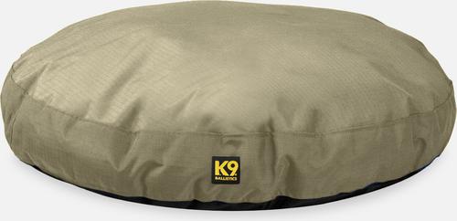 Show full view: K9 Ballistics Tough Ripstop Round Pillow Dog Bed, Sage Green, Medium slide 3 of 9
