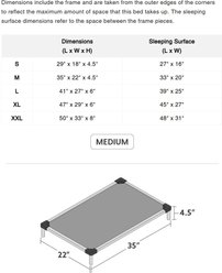 K9 Ballistics Chew Proof Armored Ripstop Elevated Dog Bed, Blue Quartz, Medium slide 2 of 6