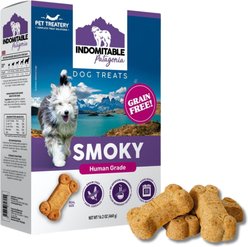 The Granville Island Pet Treatery Indomitable Patagonia Grain-Free Smoky Crunchy Dog Treats, 14.1-oz box