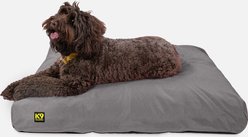 K9 Ballistics Tough Ripstop Rectangle Pillow Dog Bed, Light Gray Velvet, Large