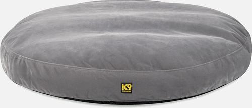Show full view: K9 Ballistics Tough Ripstop Round Pillow Dog Bed, Light Gray Velvet, Small slide 3 of 9