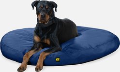 K9 Ballistics Tough Ripstop Round Pillow Dog Bed, Blue Quartz, Large