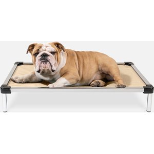 K9 Ballistics Chew Proof Armored Ripstop Elevated Dog Bed, Sandstone, Small
